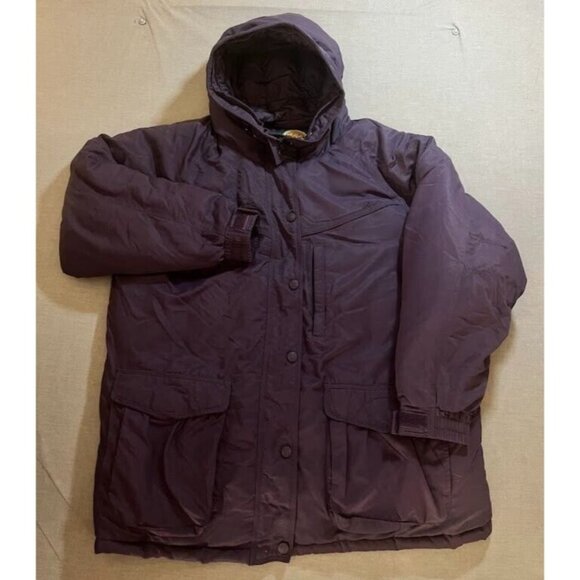 Cabela's‎ Down Jacket Adult Extra Large Button Purple Long Sleeve Hoddie Mens.
